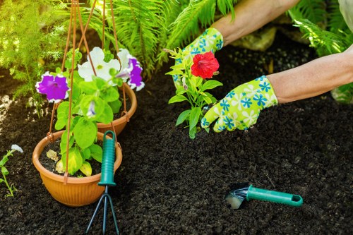 Gardeners collecting recyclable green waste in Blackheath